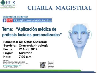 Charla Magistral Aplicación Médica de Faciales Personalziadas