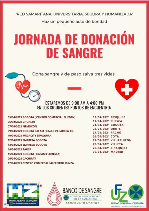 Jornada de Donación de Sangre Abril