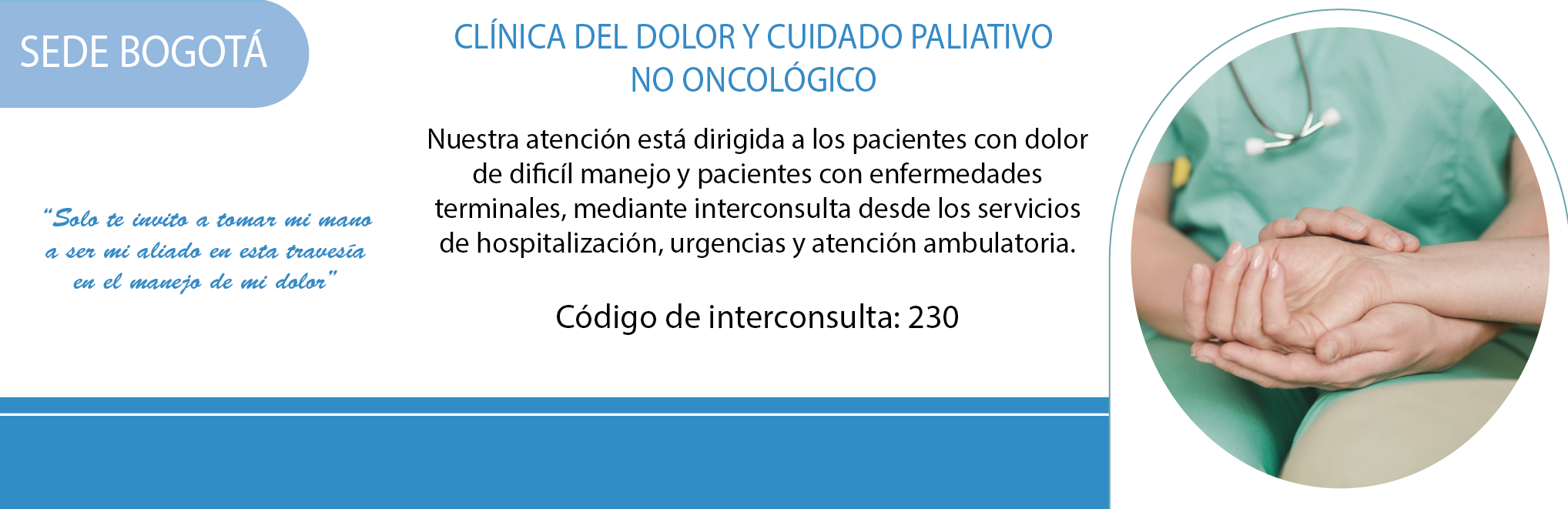 Presentamos los Profesionales Adscritos a la Clinica del Dolor y Cuidado Paleativo No Oncologico