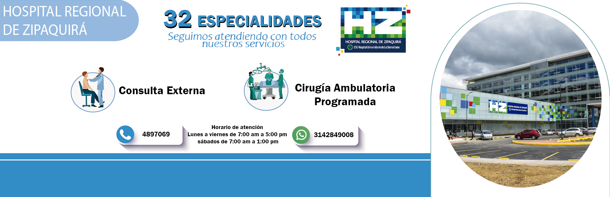 Hospital de Zipaquira con todos sus servicios y especialidades