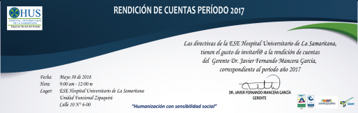 Rendicion de cuentas vigencia 2017