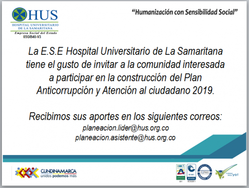 LA OFICINA DE PLANEACIÓN Y GARANTIA DE LA CALIDAD LES EXTIENDE LA SIGUIENTE INVITACIÓN